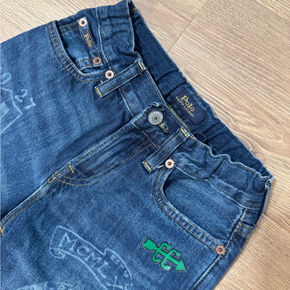 Polo Ralph‎ Lauren Boys Jeans Sullivan Boy’s Sz 10 Slim Denim Patchwork EUC - Picture 4 of 7
